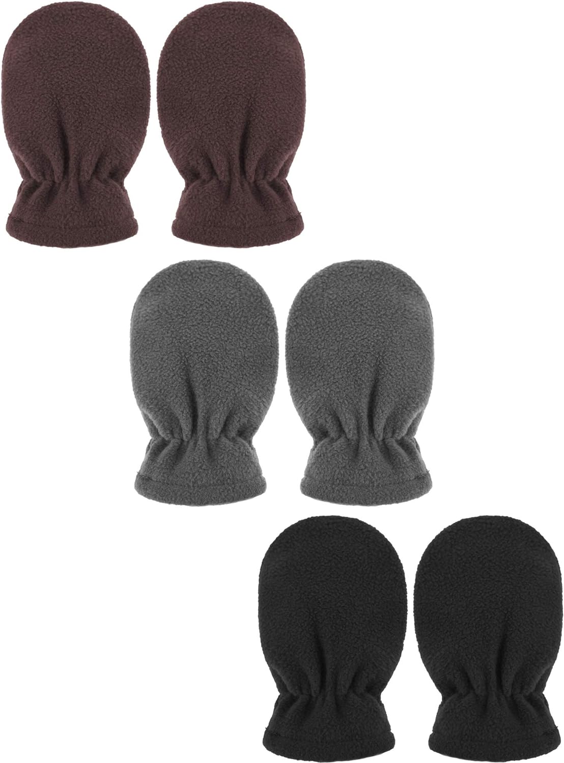 251026152457662_1 SATINIOR 3 Pairs Baby and Toddler Winter Mittens Kids Fleece Warm Mittens for Baby Boy Girl - Image 1